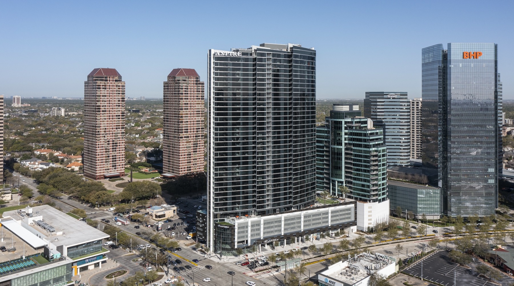 Houston Texas a group of buildings