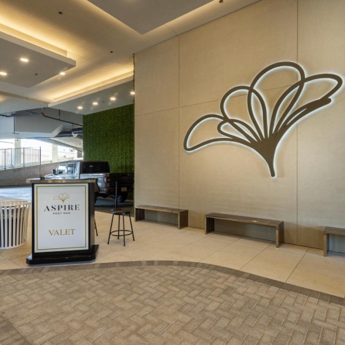 Find your perfect fit at Aspire Post Oak a large room with a sign